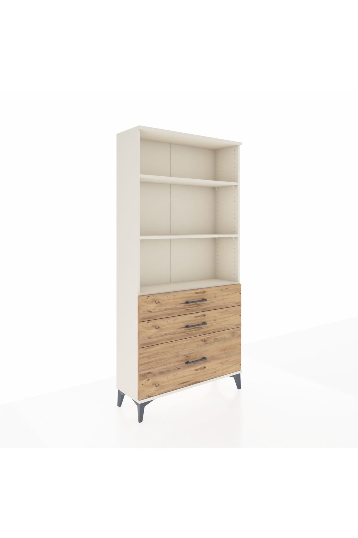 Arges Dolap 3 Raflı 3 Çekmeceli 88x30x182 Aytaşı-Çam