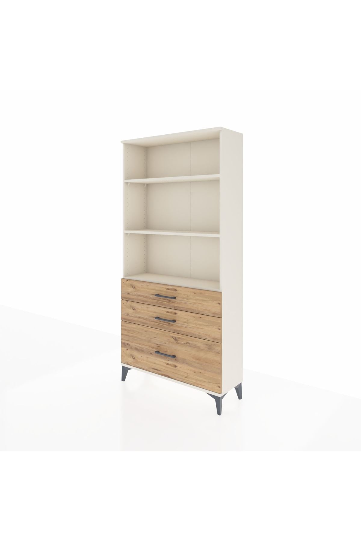 Arges Dolap 3 Raflı 3 Çekmeceli 88x30x182 Aytaşı-Çam