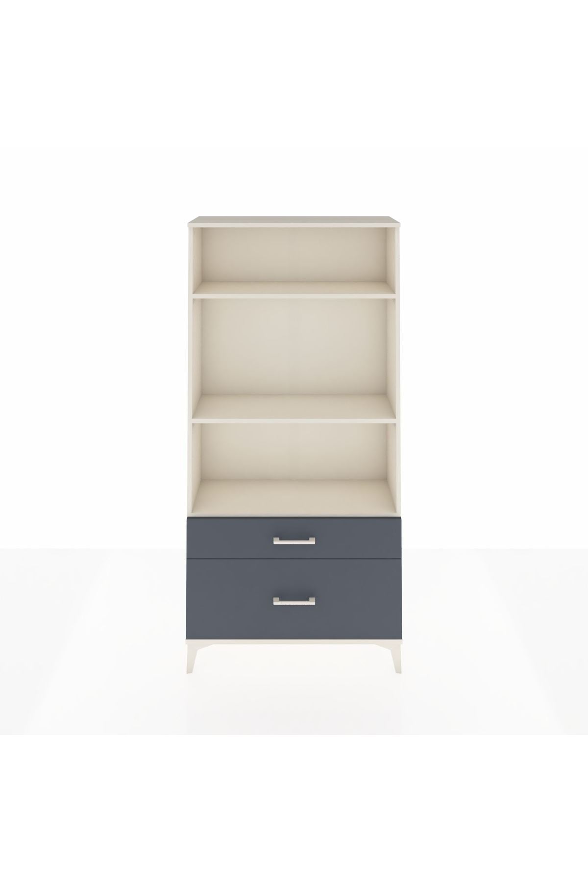 Arges Dolap 3 Raflı 2 Çekmeceli 88x30x182 Aytaşı-Antrasit