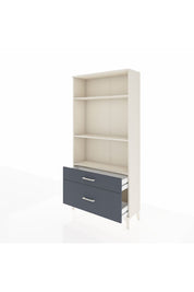 Arges Dolap 3 Raflı 2 Çekmeceli 88x30x182 Aytaşı-Antrasit