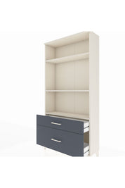 Arges Dolap 3 Raflı 2 Çekmeceli 88x30x182 Aytaşı-Antrasit