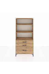 Arges Dolap 3 Raflı 3 Çekmeceli 88x30x182