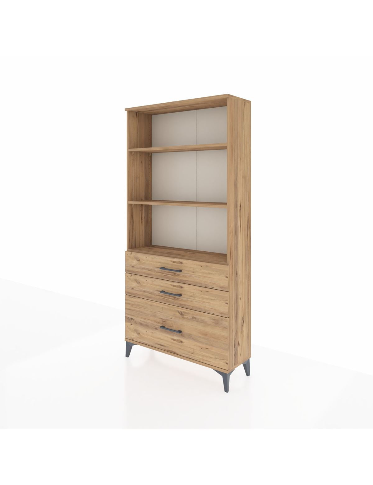 Arges Dolap 3 Raflı 3 Çekmeceli 88x30x182 - S24M042V9A