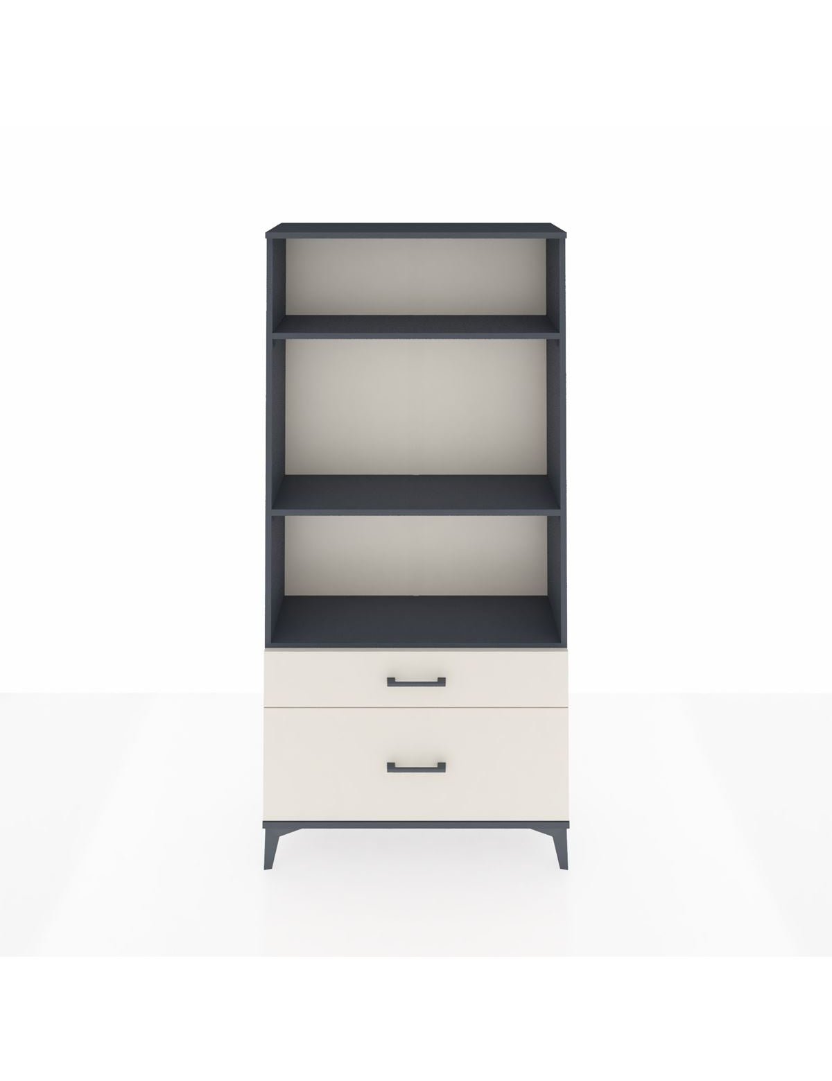 Arges Dolap 3 Raflı 2 Çekmeceli 88x30x182 Antrasit-Aytaşı