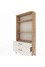 Arges Dolap 3 Raflı 2 Çekmeceli 88x30x182 Çam-Aytaşı