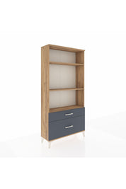 Arges Dolap 3 Raflı 2 Çekmeceli 88x30x182 Çam-Antrasit