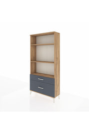 Arges Dolap 3 Raflı 2 Çekmeceli 88x30x182 Çam-Antrasit