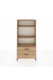 Arges Dolap 3 Raflı 2 Çekmeceli 88x30x182 Çam-Çam