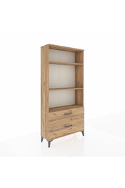 Arges Dolap 3 Raflı 2 Çekmeceli 88x30x182 Çam-Çam