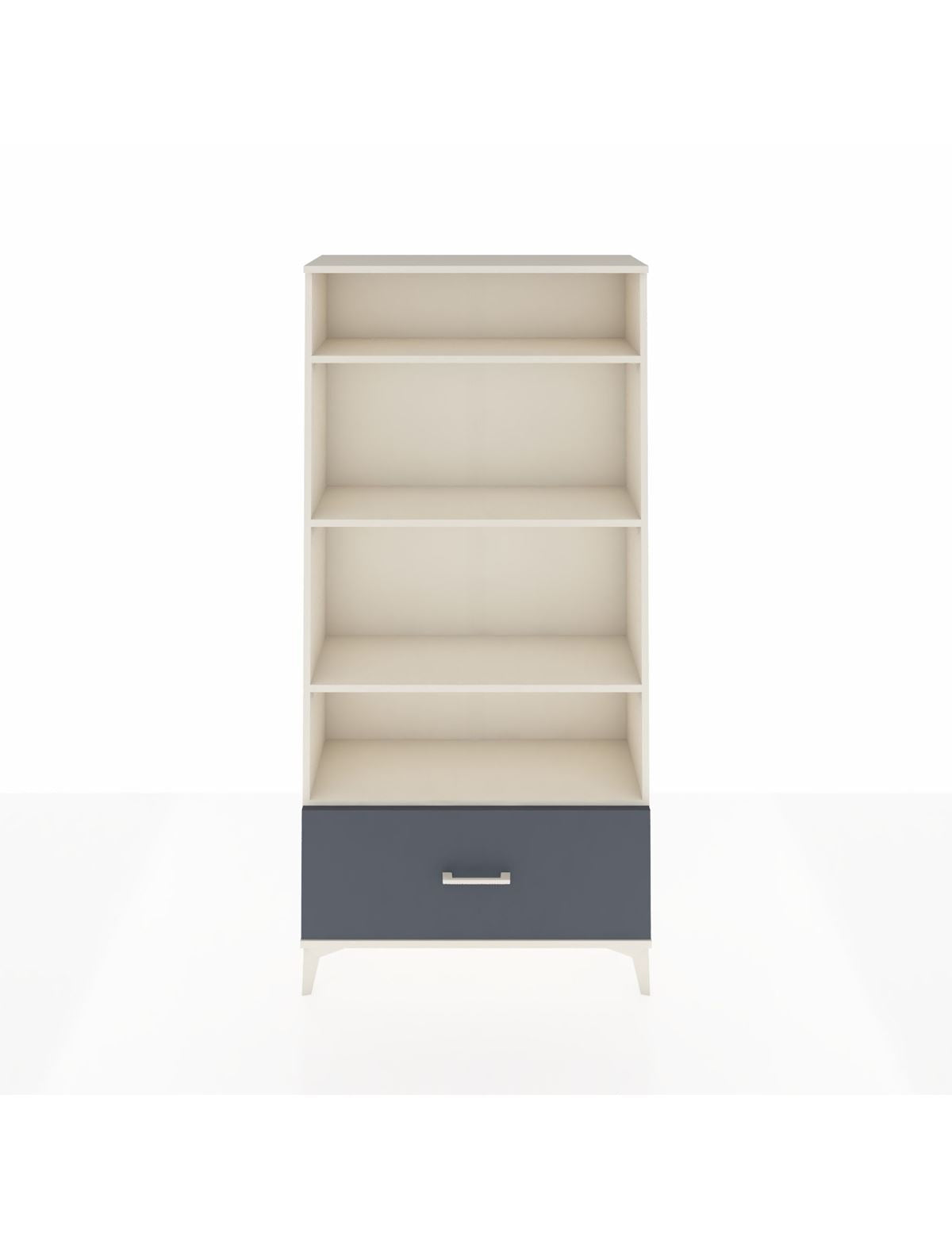 Arges Dolap 4 Raflı Tek Çekmeceli 88x30x182 Aytaşı-Antrasit