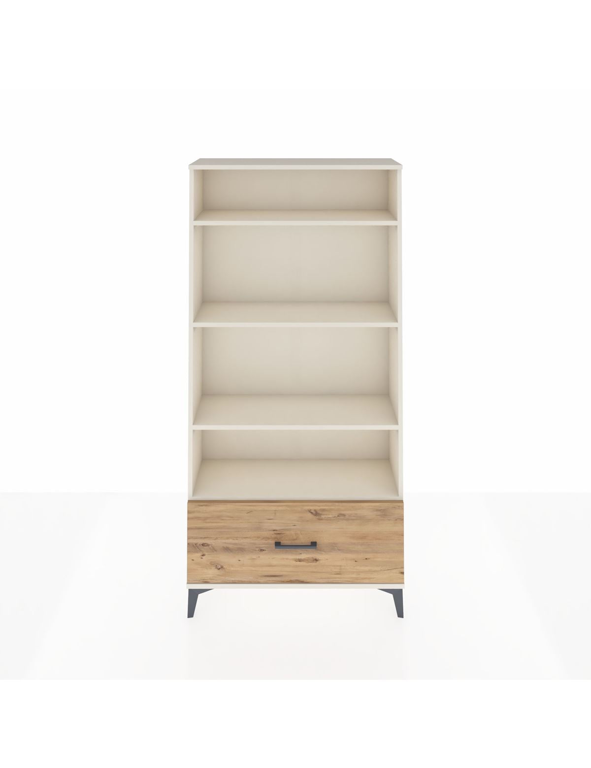 Arges Dolap 4 Raflı Tek Çekmeceli 88x30x182 Aytaşı-Çam