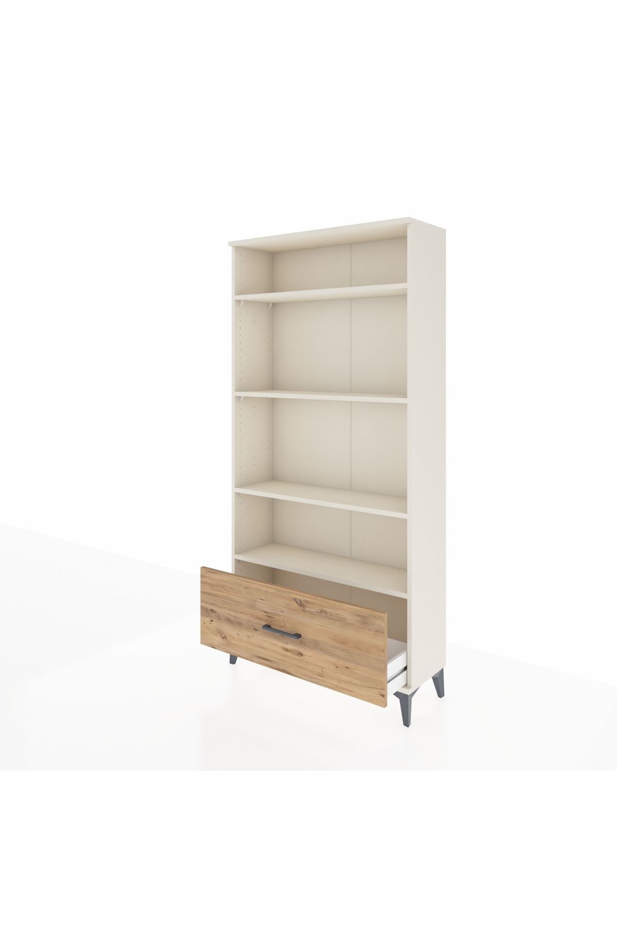 Arges Dolap 4 Raflı Tek Çekmeceli 88x30x182 - S24M044V3A