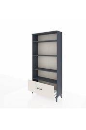 Arges Dolap 4 Raflı Tek Çekmeceli 88x30x182 Antrasit-Aytaşı