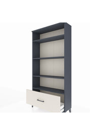 Arges Dolap 4 Raflı Tek Çekmeceli 88x30x182 Antrasit-Aytaşı