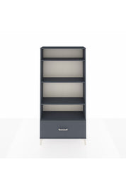 Arges Dolap 4 Raflı Tek Çekmeceli 88x30x182 Antrasit-Antrasit