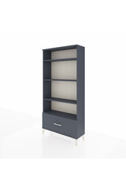 Arges Dolap 4 Raflı Tek Çekmeceli 88x30x182 Antrasit-Antrasit