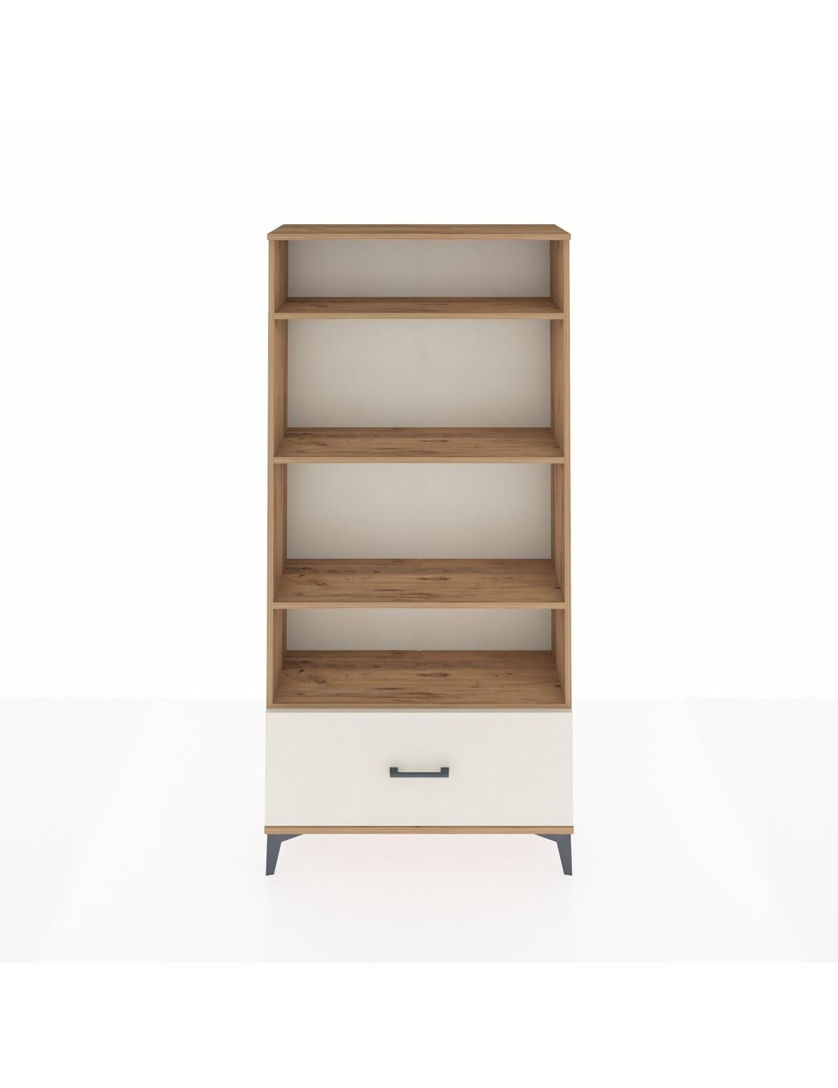 Arges Dolap 4 Raflı Tek Çekmeceli 88x30x182 Çam-Aytaşı