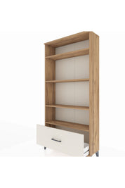 Arges Dolap 4 Raflı Tek Çekmeceli 88x30x182 Çam-Aytaşı