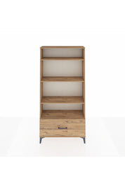 Arges Dolap 4 Raflı Tek Çekmeceli 88x30x182 Çam-Çam