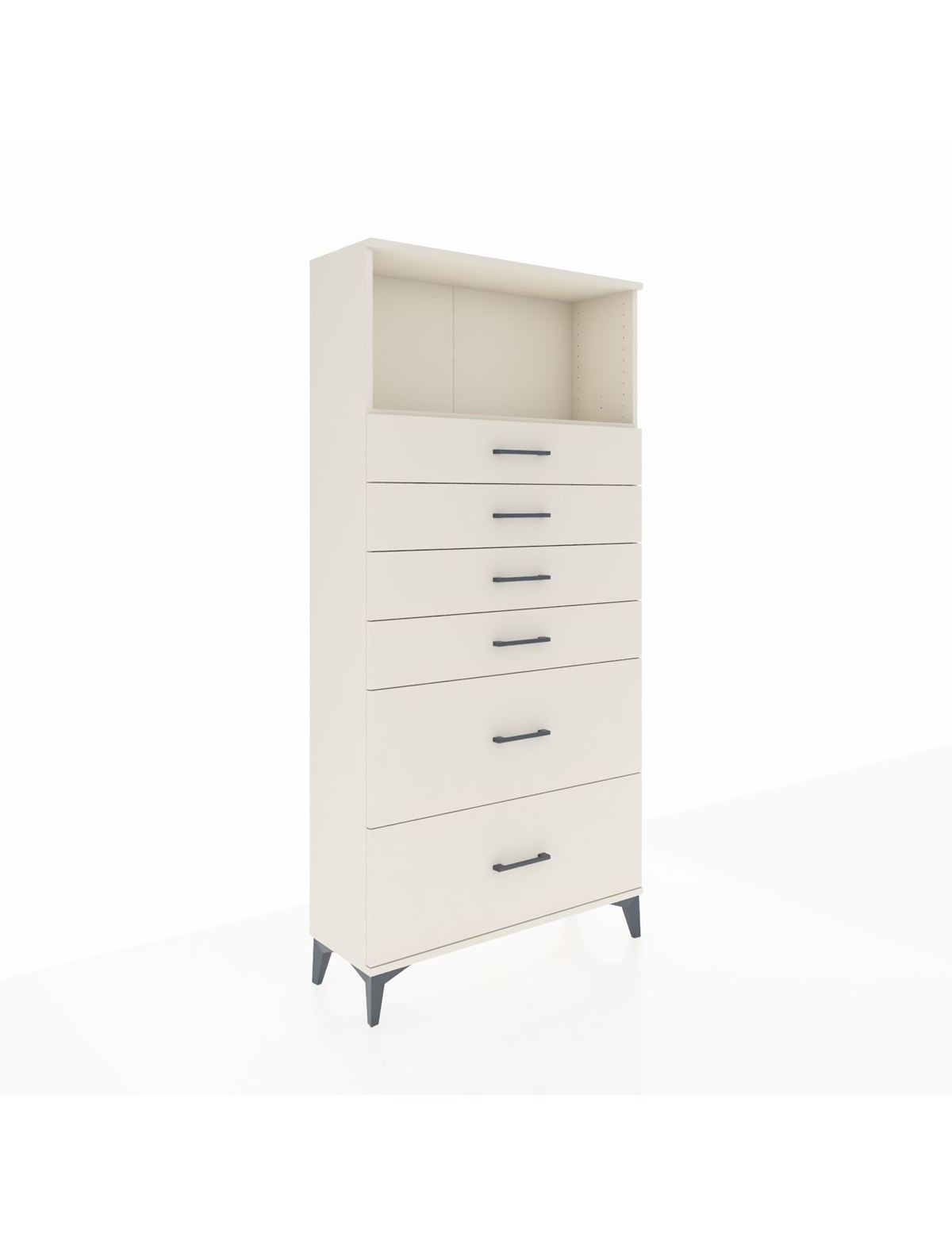 Arges Dolap Tek Raflı 6 Çekmeceli 88x30x182 Aytaşı-Aytaşı