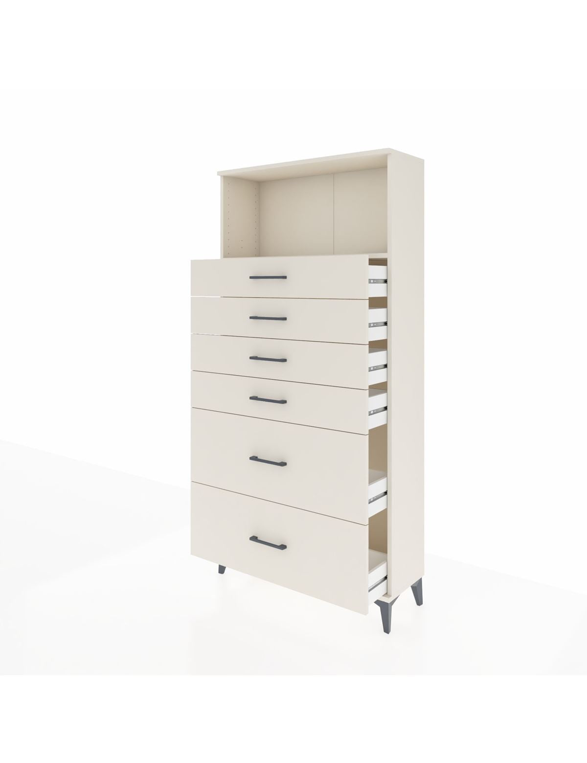 Arges Dolap Tek Raflı 6 Çekmeceli 88x30x182 - S24M045V1A