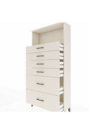 Arges Dolap Tek Raflı 6 Çekmeceli 88x30x182 Aytaşı-Aytaşı