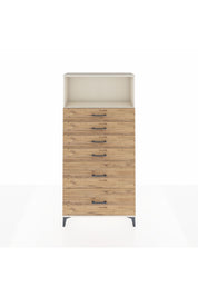 Arges Dolap Tek Raflı 6 Çekmeceli 88x30x182 Aytaşı-Çam