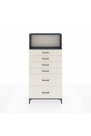 Arges Dolap Tek Raflı 6 Çekmeceli 88x30x182 Antrasit-Aytaşı