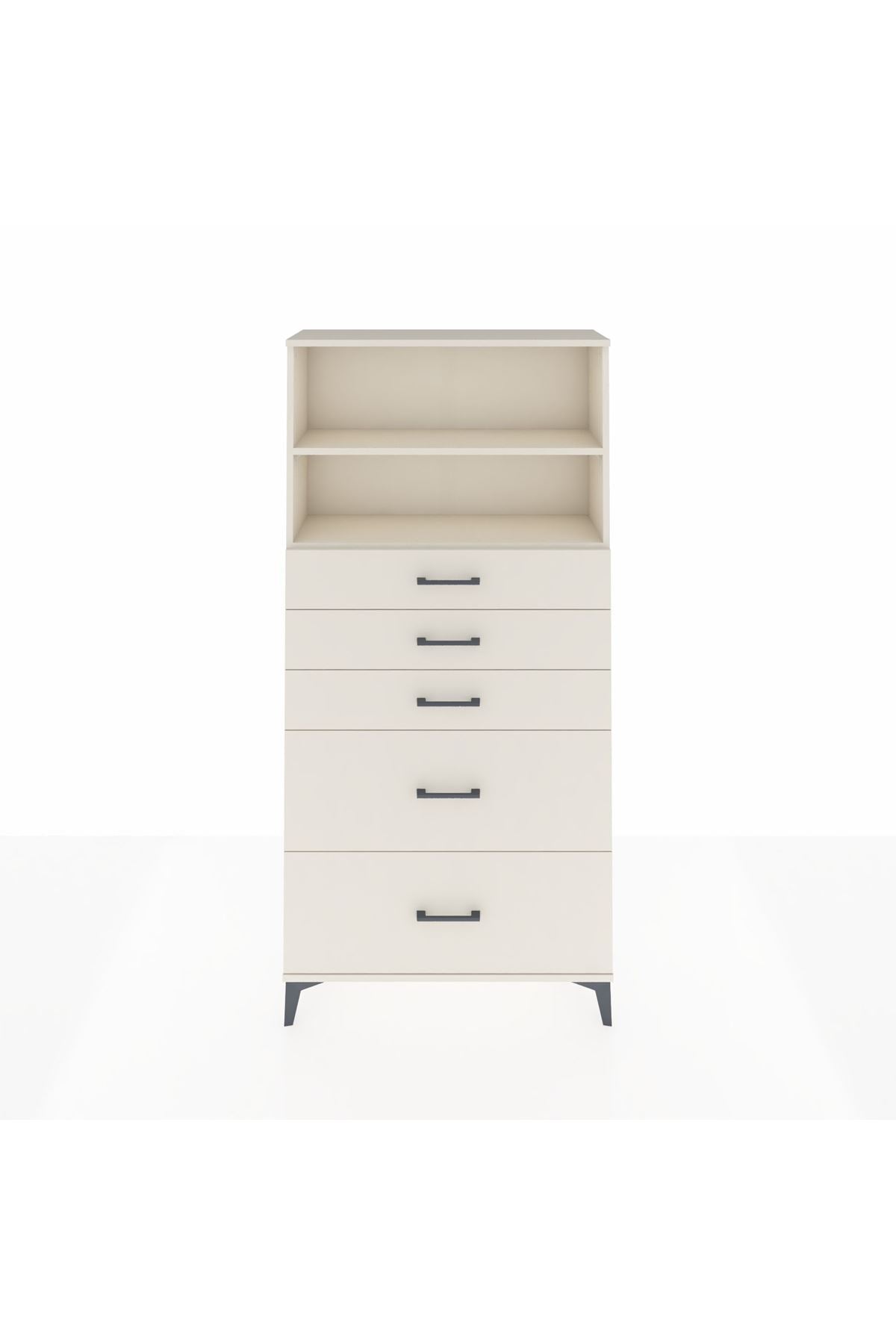 Arges Dolap 2 Raflı 5 Çekmeceli 88x30x182 Aytaşı-Aytaşı