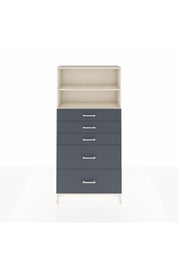 Arges Dolap 2 Raflı 5 Çekmeceli 88x30x182 Aytaşı-Antrasit