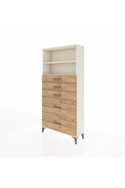 Arges Dolap 2 Raflı 5 Çekmeceli 88x30x182 Aytaşı-Çam