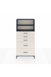 Arges Dolap 2 Raflı 5 Çekmeceli 88x30x182 Antrasit-Aytaşı