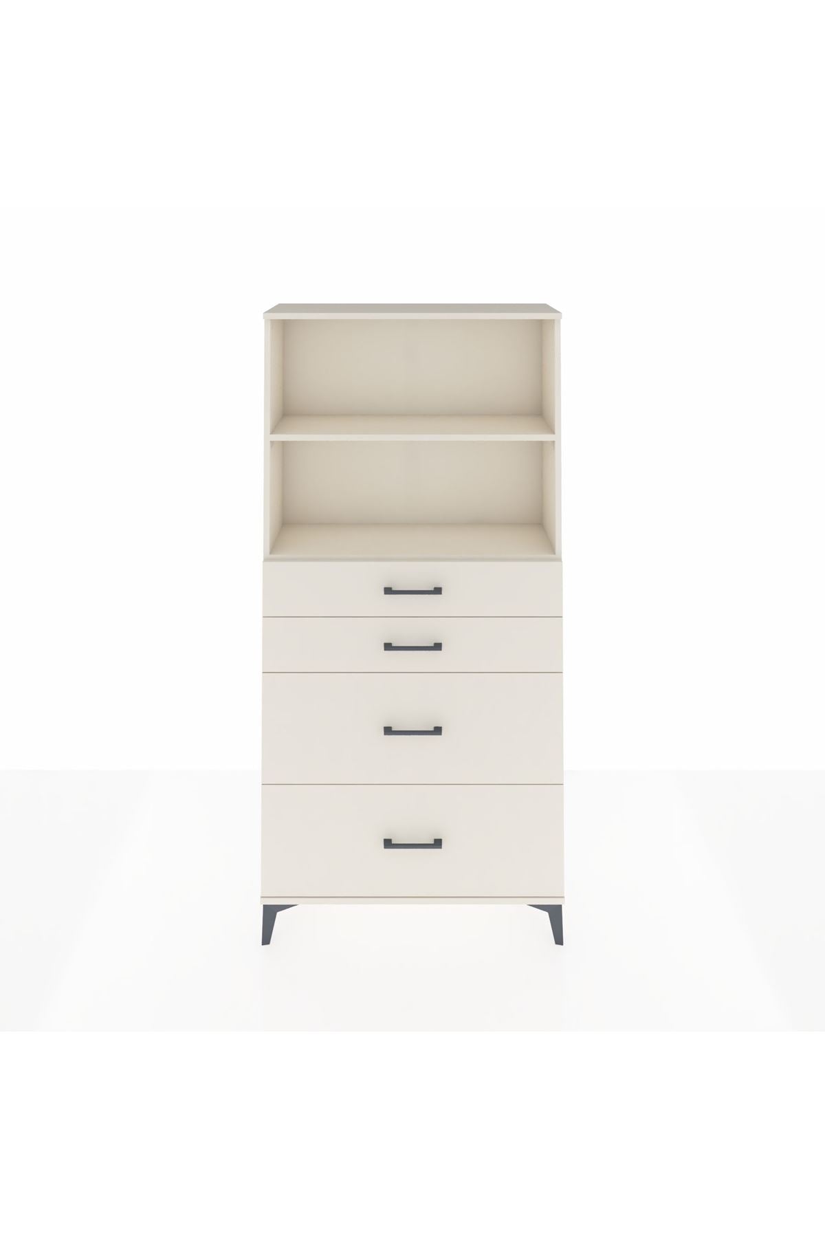 Arges Dolap 2 Raflı 4 Çekmeceli 88x30x182 Aytaşı-Aytaşı