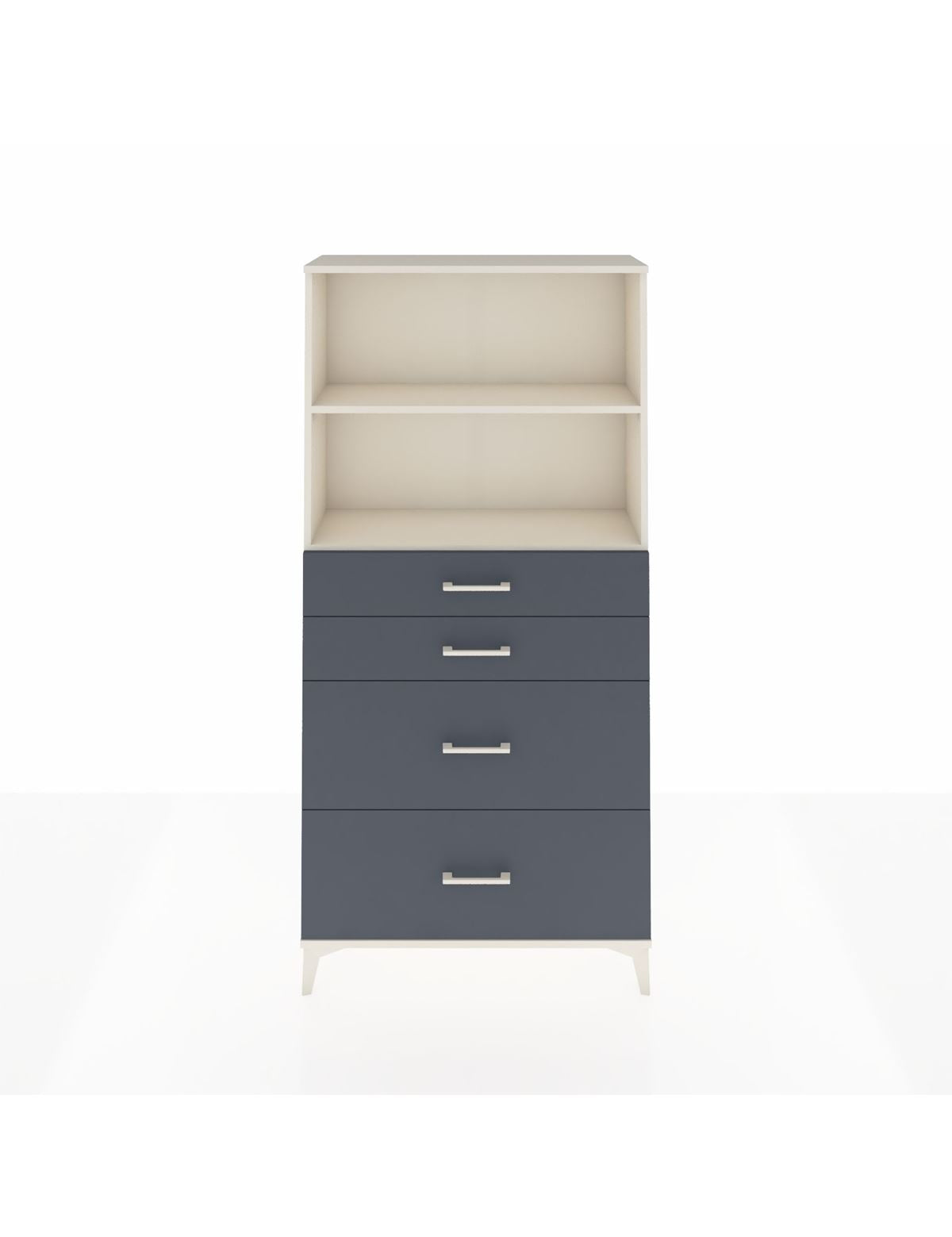 Arges Dolap 2 Raflı 4 Çekmeceli 88x30x182 Aytaşı-Antrasit