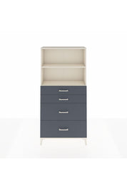 Arges Dolap 2 Raflı 4 Çekmeceli 88x30x182 Aytaşı-Antrasit