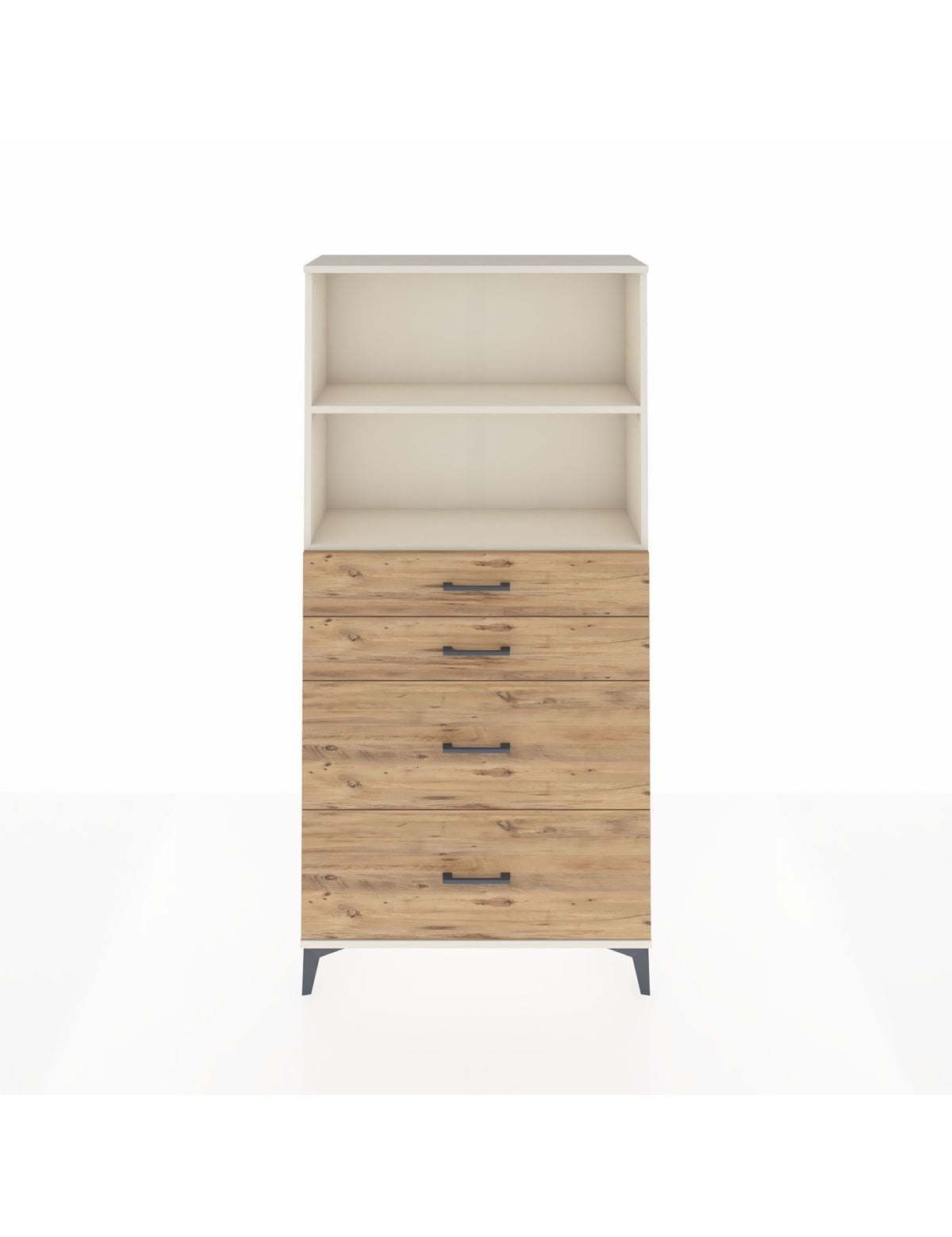 Arges Dolap 2 Raflı 4 Çekmeceli 88x30x182 Aytaşı-Çam