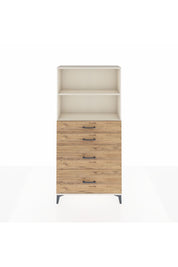 Arges Dolap 2 Raflı 4 Çekmeceli 88x30x182 Aytaşı-Çam
