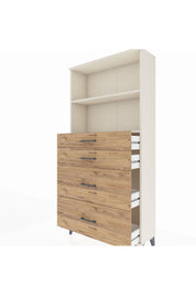 Arges Dolap 2 Raflı 4 Çekmeceli 88x30x182 Aytaşı-Çam