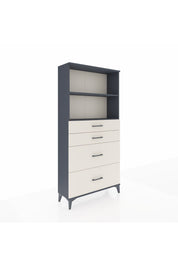 Arges Dolap 2 Raflı 4 Çekmeceli 88x30x182 Antrasit-Aytaşı