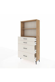 Arges Dolap 2 Raflı 4 Çekmeceli 88x30x182 Çam-Aytaşı