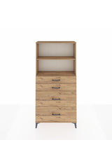 Arges Dolap 2 Raflı 4 Çekmeceli 88x30x182