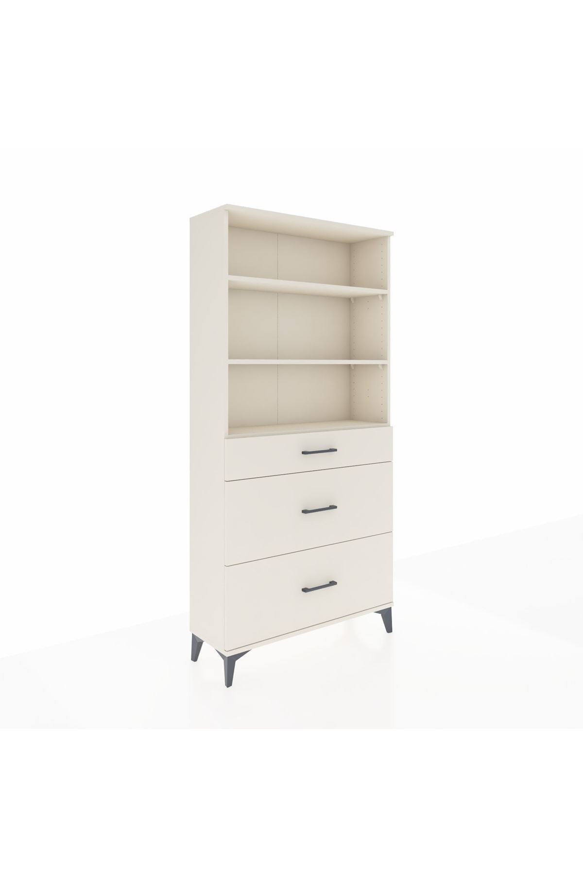 Arges Dolap 3 Raflı 3 Çekmeceli 88x30x182 Aytaşı-Aytaşı