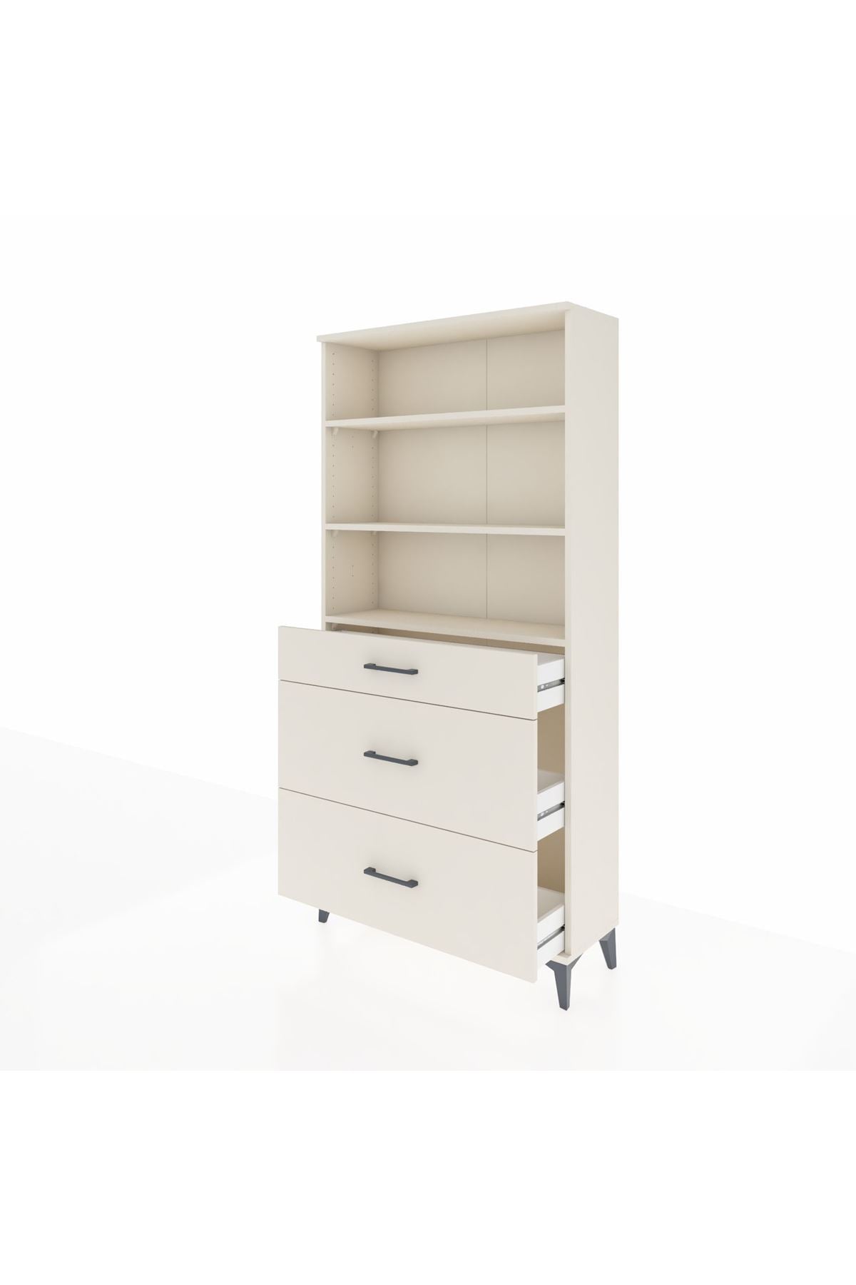 Arges Dolap 3 Raflı 3 Çekmeceli 88x30x182 Aytaşı-Aytaşı