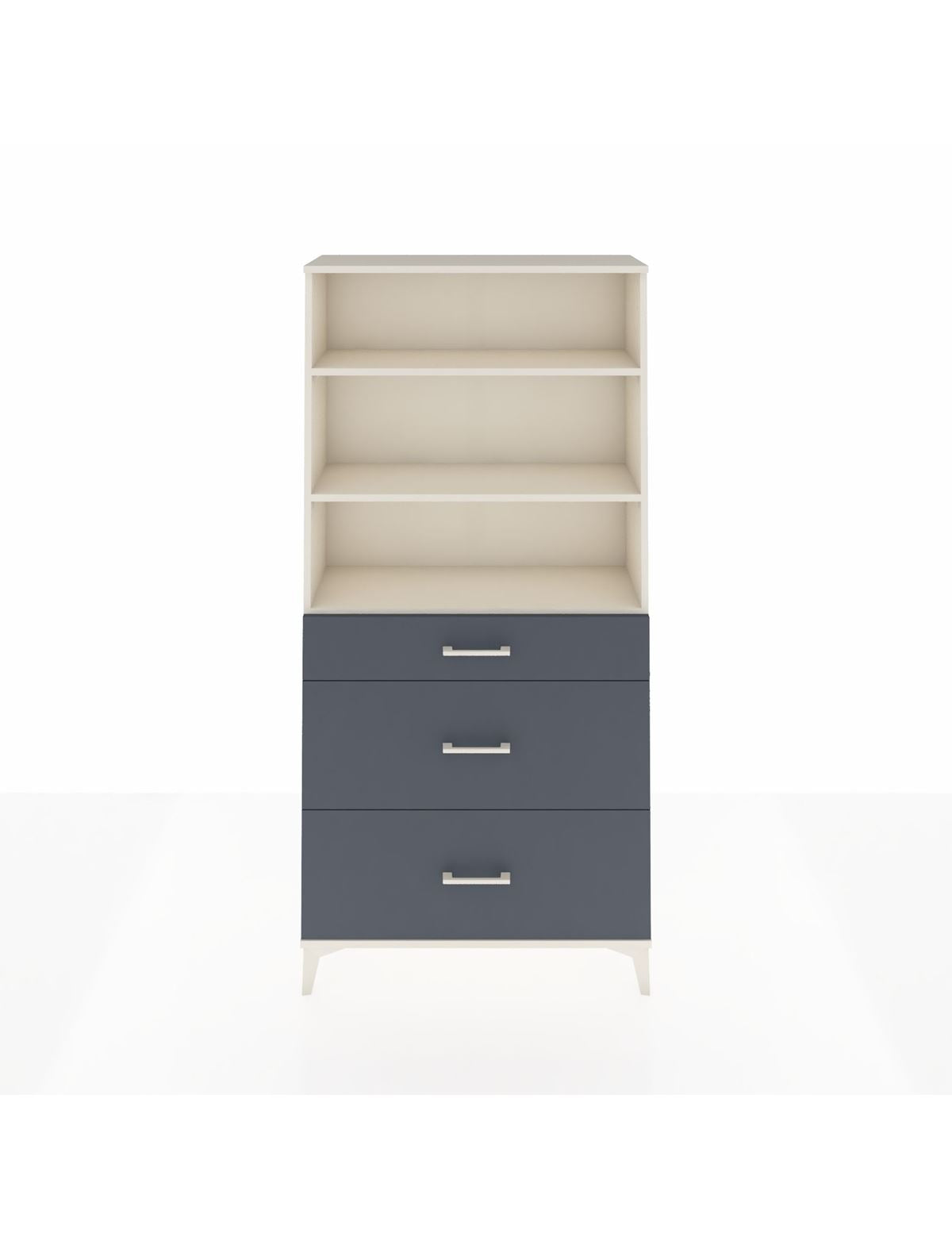 Arges Dolap 3 Raflı 3 Çekmeceli 88x30x182 Aytaşı-Antrasit