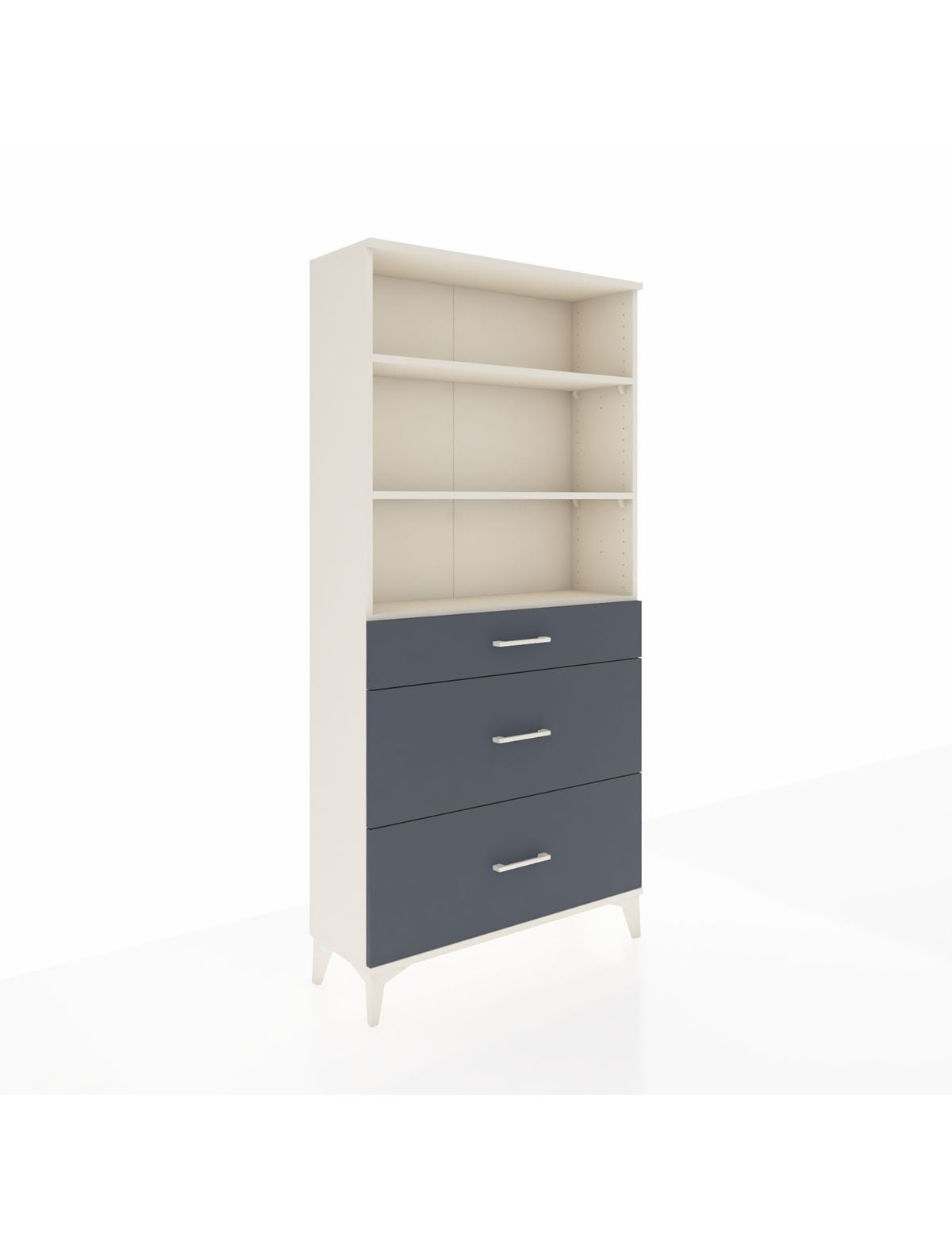 Arges Dolap 3 Raflı 3 Çekmeceli 88x30x182 Aytaşı-Antrasit