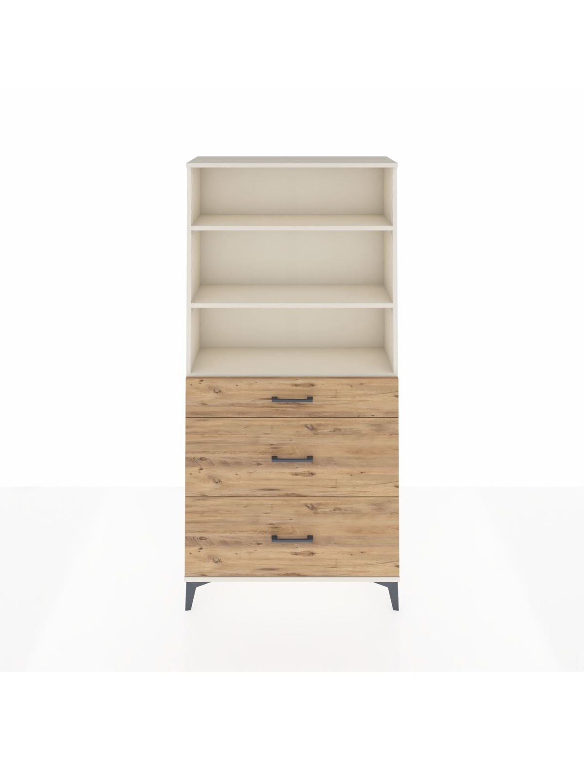 Arges Dolap 3 Raflı 3 Çekmeceli 88x30x182 Aytaşı-Çam