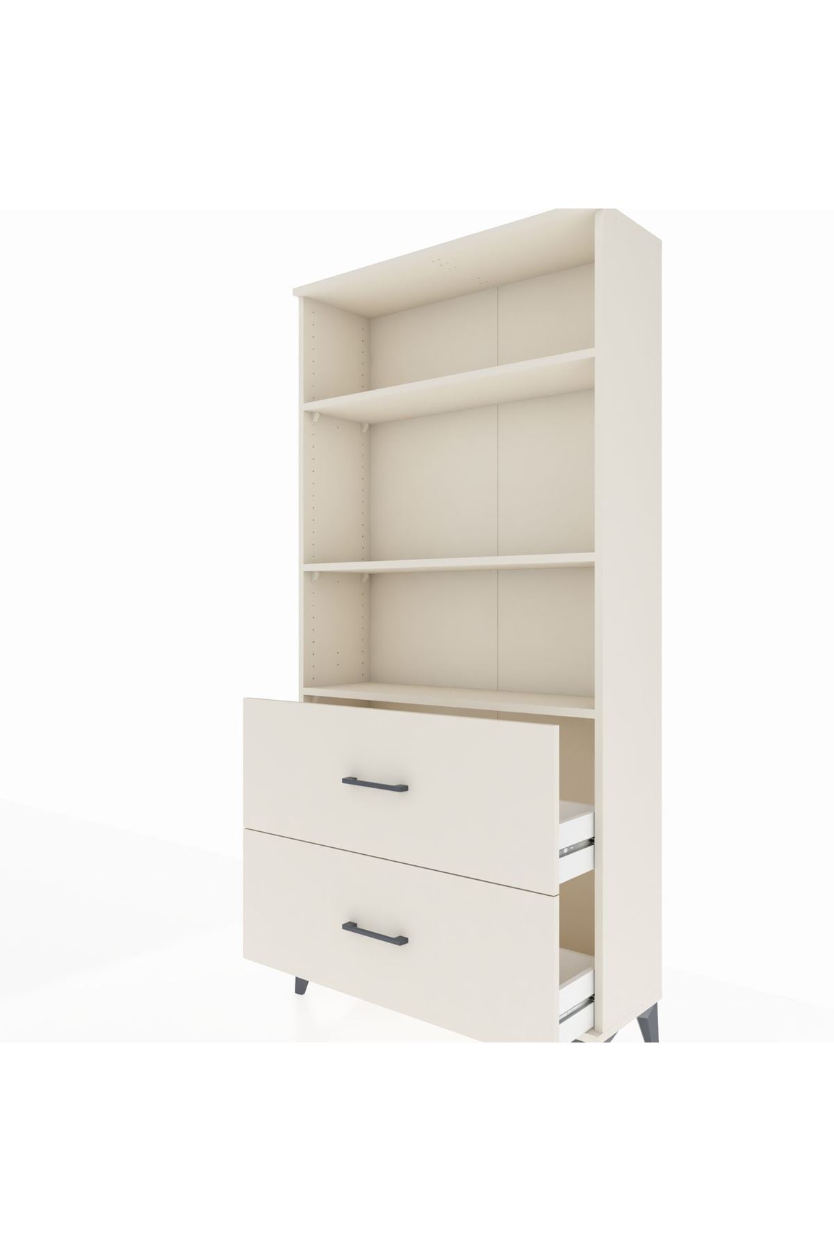 Arges Dolap 3 Raflı 2 Çekmeceli 88x30x182 Aytaşı-Aytaşı