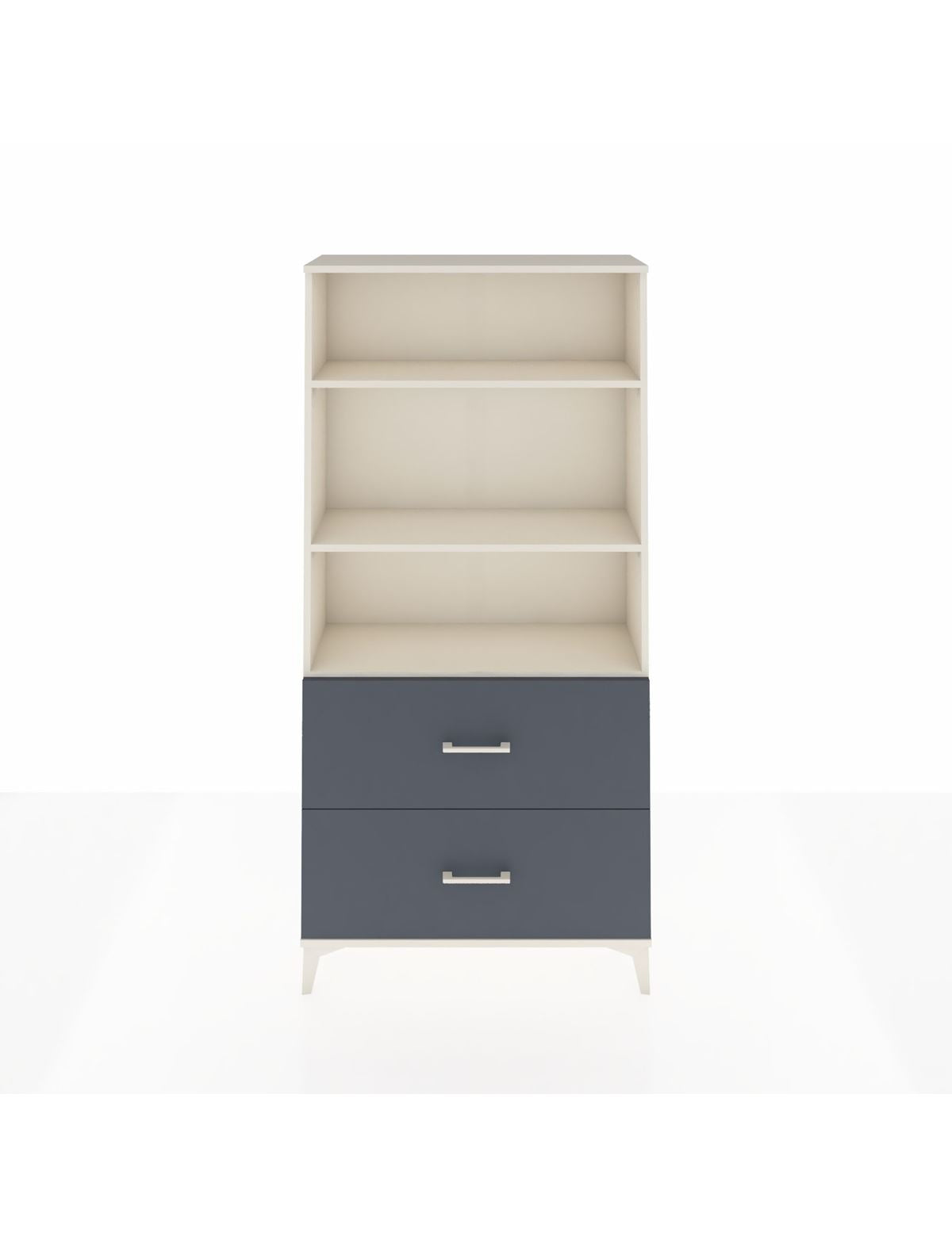 Arges Dolap 3 Raflı 2 Çekmeceli 88x30x182 Aytaşı-Antrasit