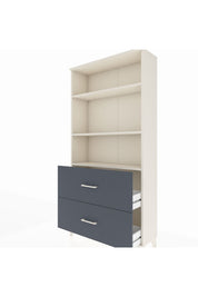 Arges Dolap 3 Raflı 2 Çekmeceli 88x30x182 Aytaşı-Antrasit