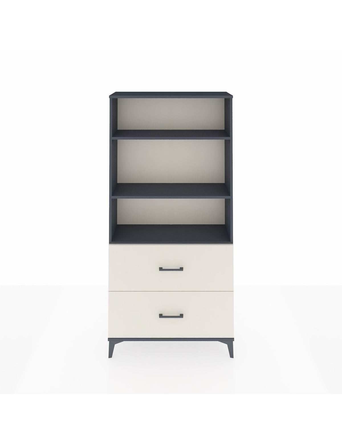 Arges Dolap 3 Raflı 2 Çekmeceli 88x30x182 Antrasit-Aytaşı